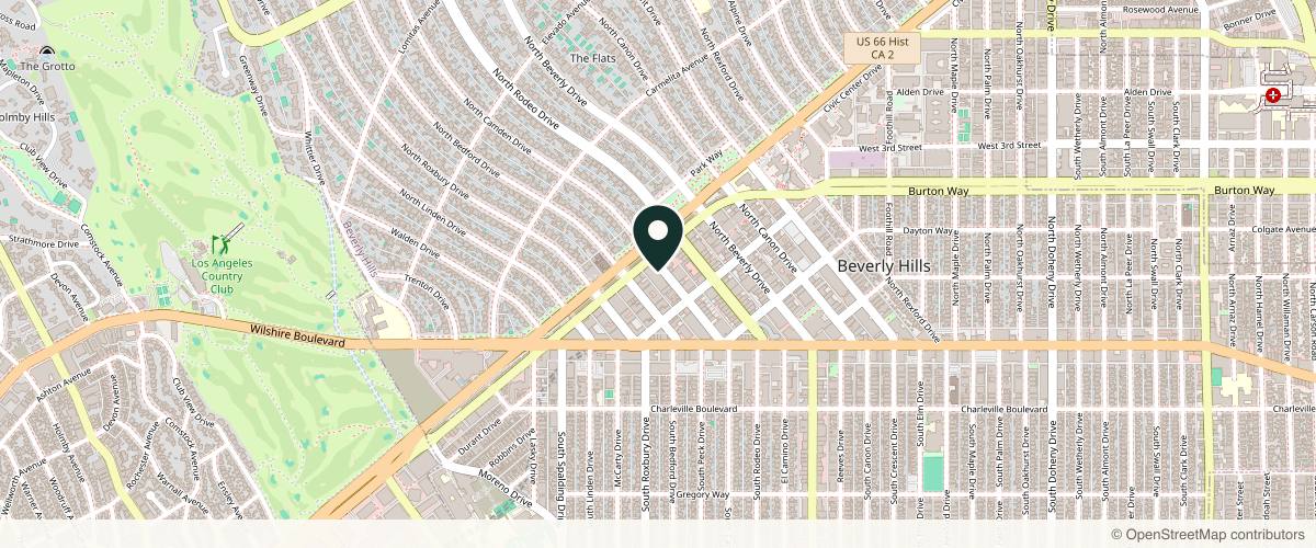 Map showing Beverly Hills Dermatology Consultants in Beverly Hills, California