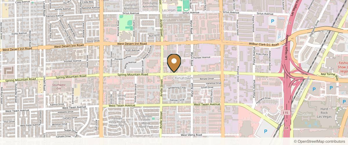 Map showing Beverly Hills Plastic Surgeons in Las Vegas, Nevada