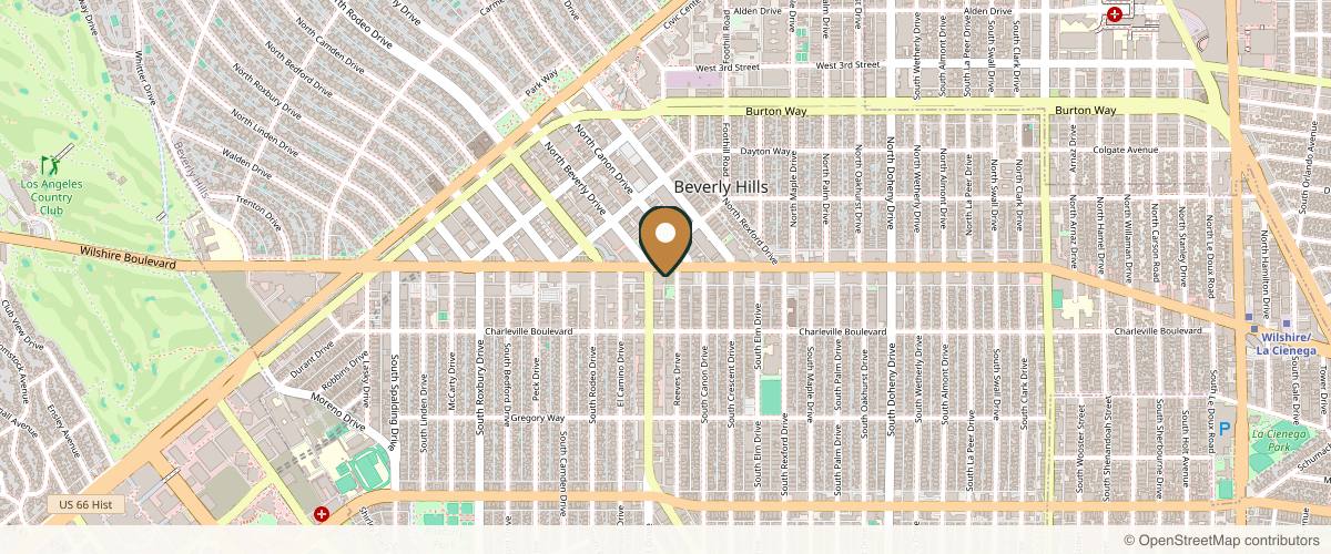 Map showing Beverly Hills Plastic Surgery - Dr. Gabriel Chiu in Los Angeles, California