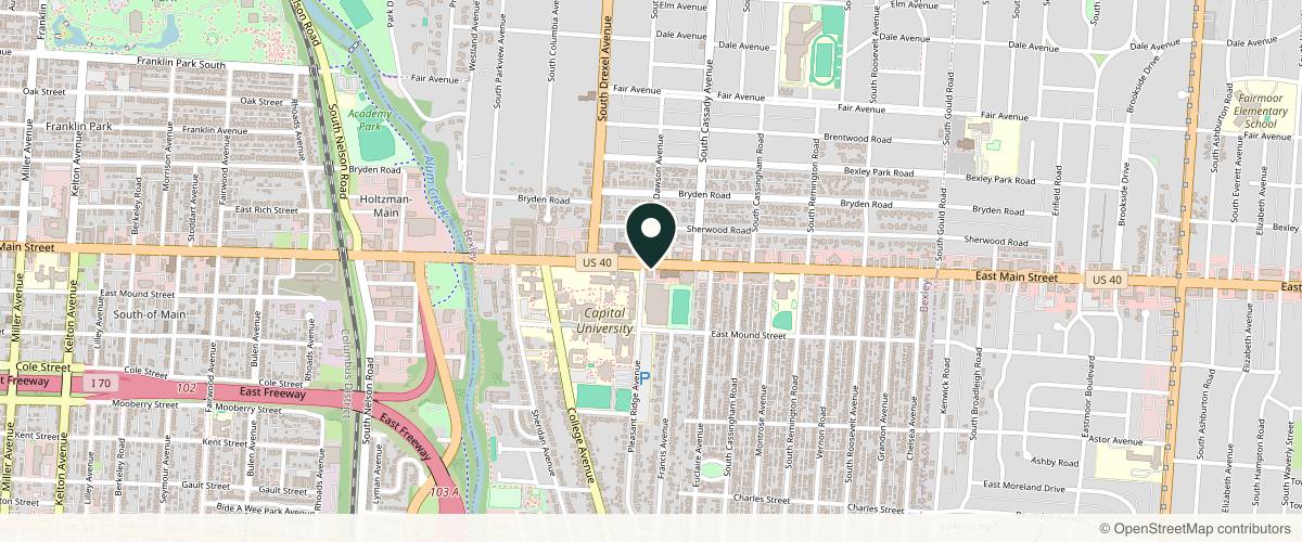 Map showing Bexley Dermatology | DOCS Dermatology (Columbus) in Columbus, Ohio