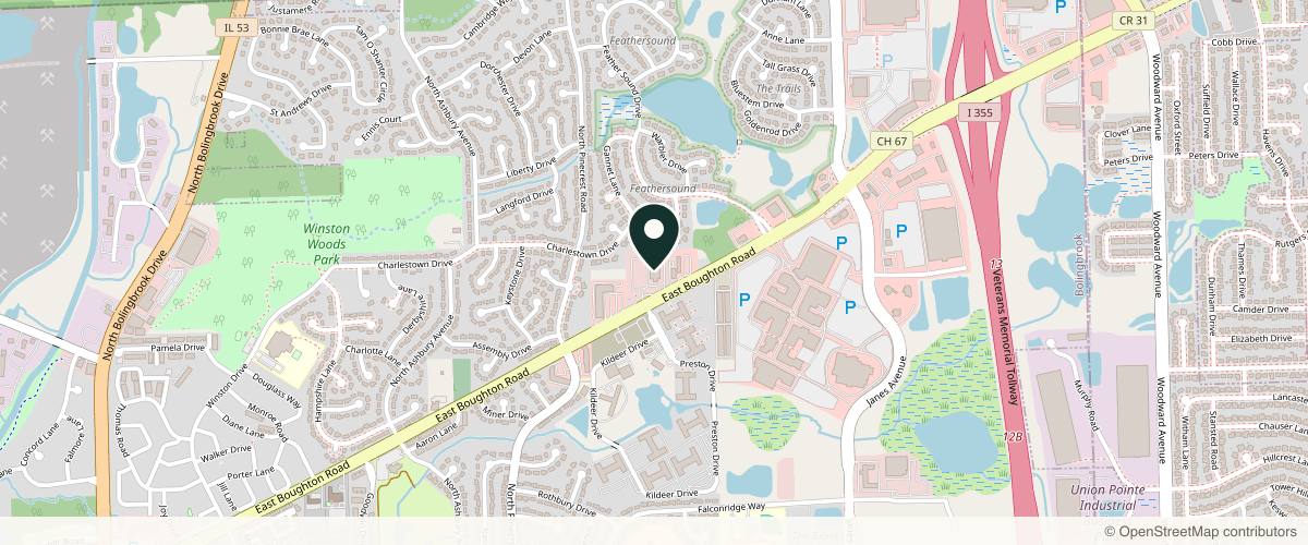 Map showing Bharati Chittineni, MD, FAAD in Naperville, Illinois