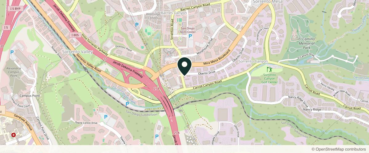Map showing Blue Illusion Beauty Facial Plastic Surgery Center in San Diego, California