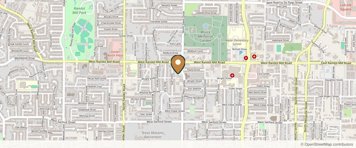 Map showing BodEvolve Bariatric & Cosmetic Surgery in Arlington, Texas