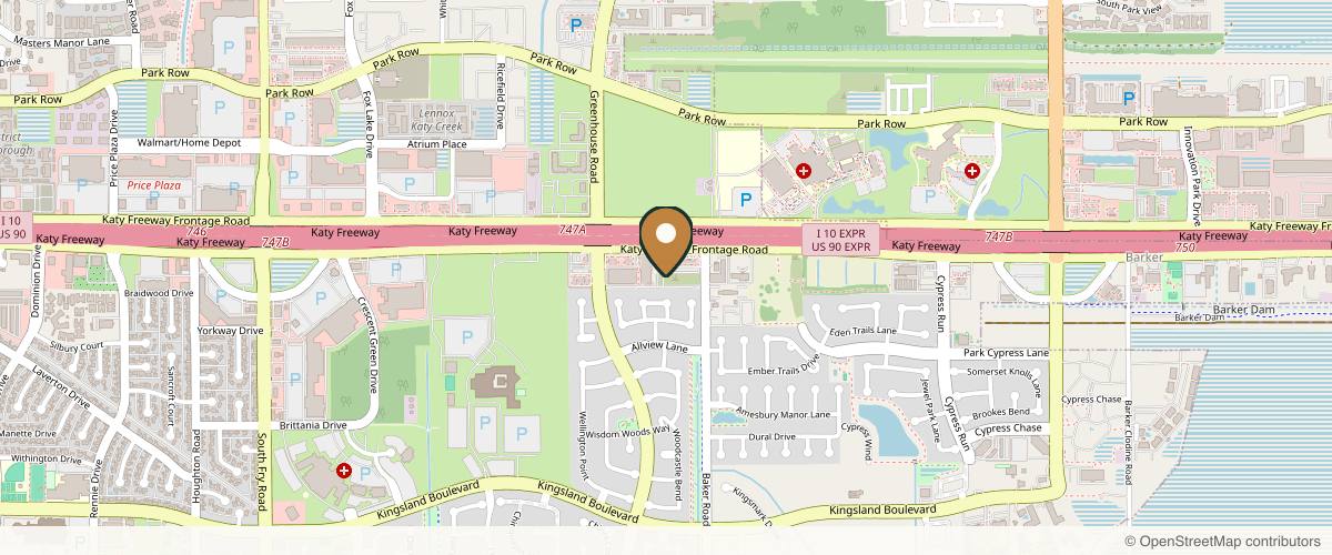 Map showing Body by Ravi Plastic Surgery and Aesthetics in Houston, Texas