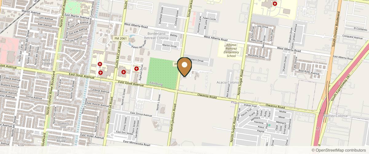 Map showing Body Up Medical Spa in McAllen, Texas
