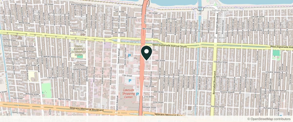 Map showing Bopp Dermatology & Facial Plastic Surgery in New Orleans, Louisiana
