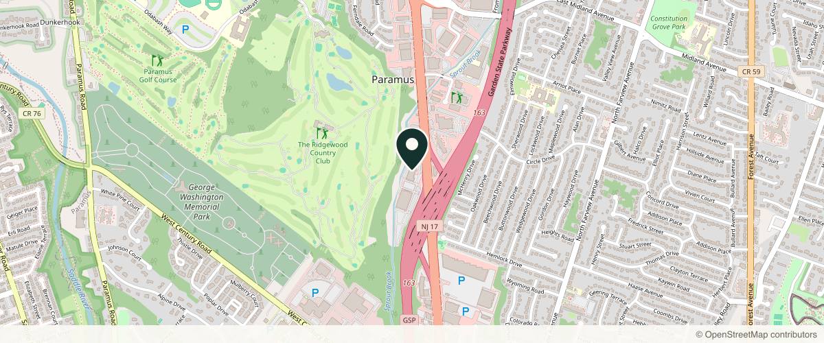 Map showing Boss MD Plastic Surgery in Paramus, New Jersey