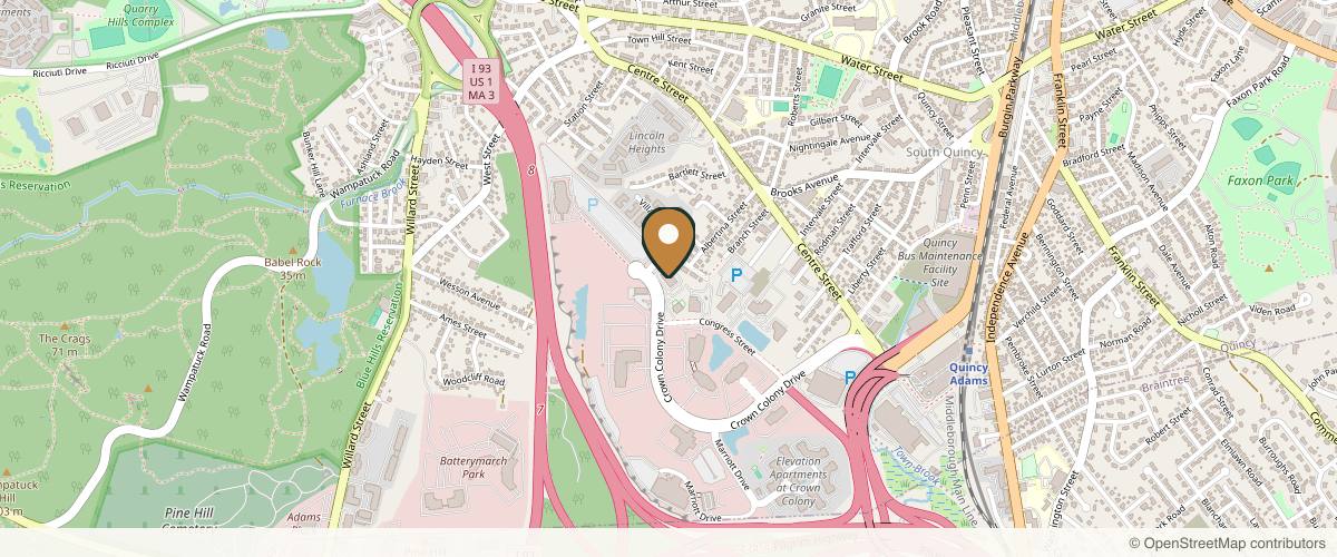 Map showing Boston Plastic Surgery: Dr. Alannah Phelan in Boston, Massachusetts