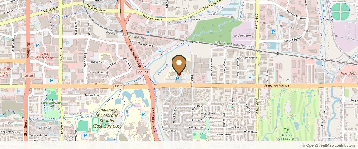 Map showing Boulder Valley Laser & Cosmetic in Boulder, Colorado