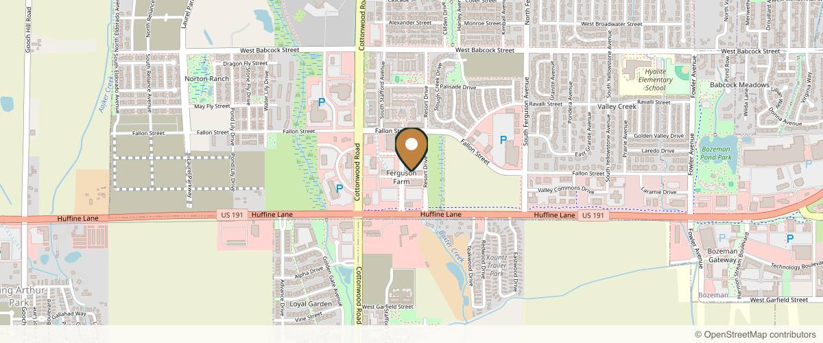 Map showing Bozeman Oral Surgery and Implant Center in Bozeman, Montana