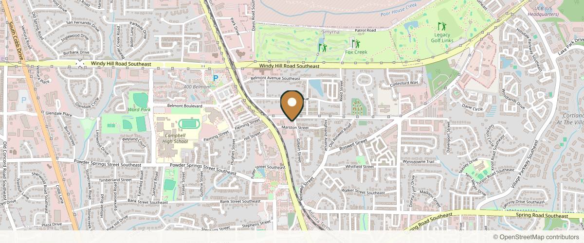 Map showing Breast Body Beauty Plastic & Reconstructive Surgery in Atlanta, Georgia