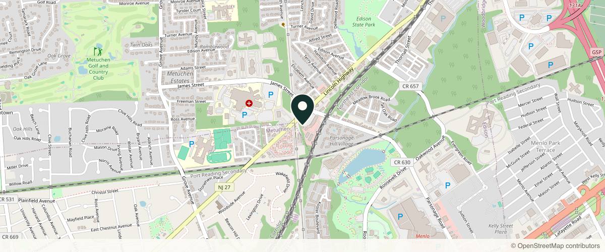 Map showing Bright Medical Aesthetics in Edison, New Jersey