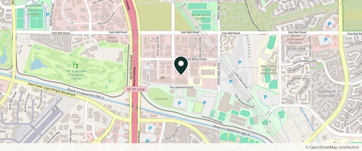 Map showing Brooke Jeffy, MD Board-Certified Dermatologist in Scottsdale, Arizona