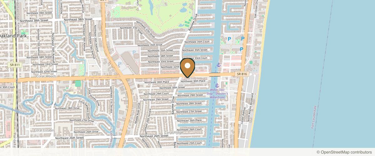 Map showing Broward Plastic Surgery: Rainer Sachse, M.D., FACS in Fort Lauderdale, Florida