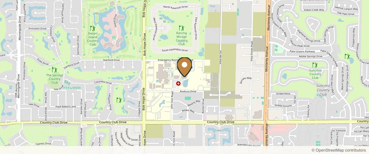 Map showing Bruce Chisholm, MD in Palm Springs, California