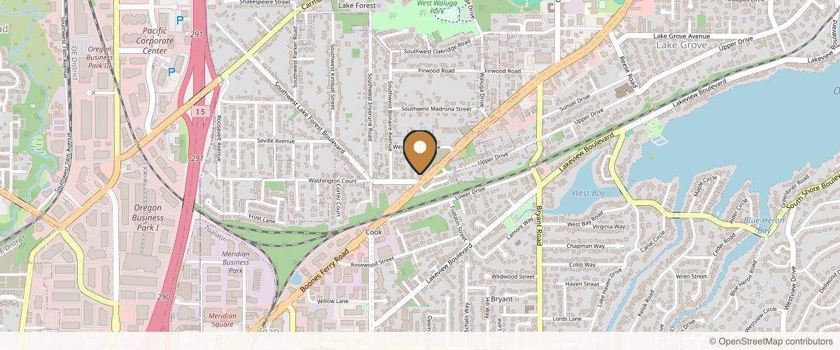 Map showing Burgess Plastic Surgery and MedSpa in Portland, Oregon
