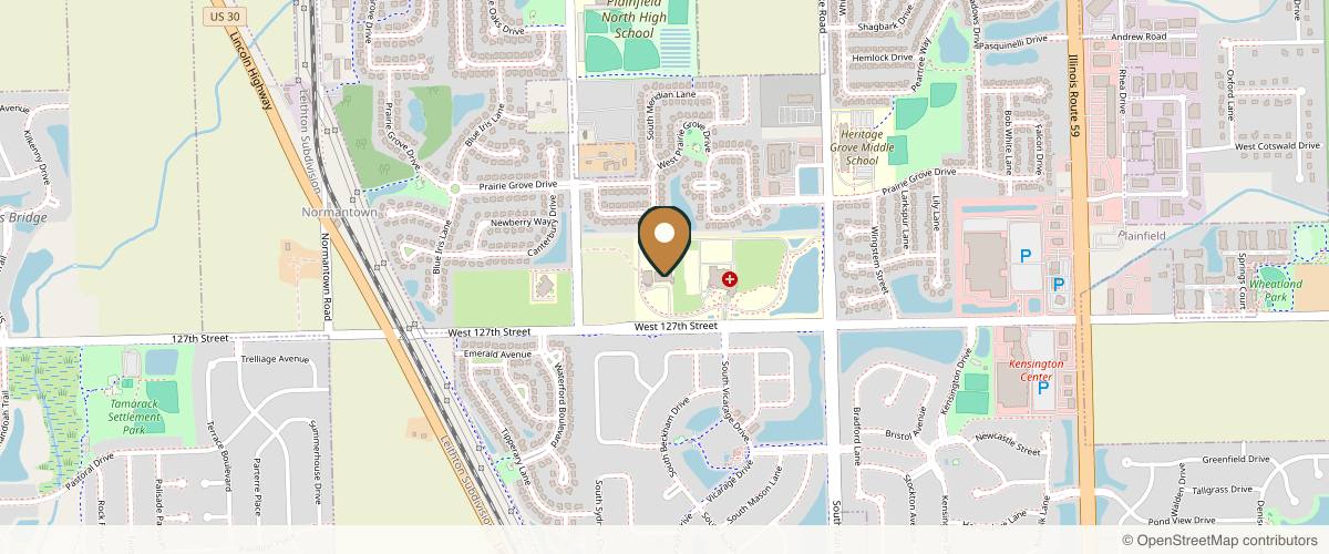Map showing Burt & Will Plastic Surgery and Dermatology in Naperville, Illinois