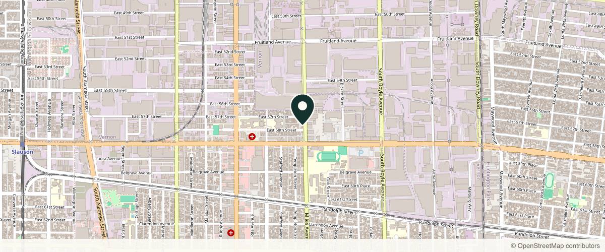Map showing California Dermatology Institute in Los Angeles, California