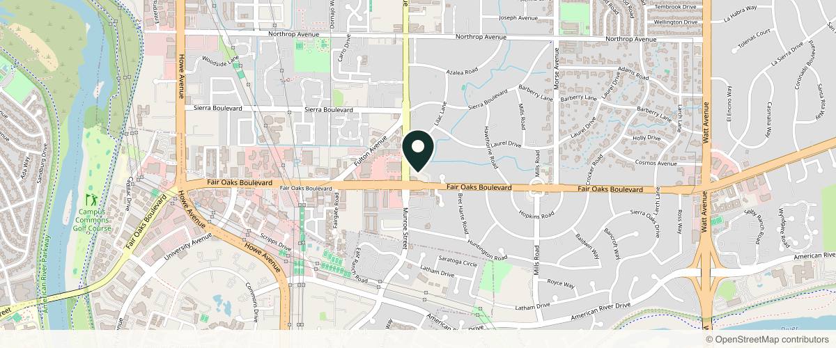 Map showing Calkin & Boudreaux Dermatology Associates, A Golden State Dermatology Affiliate in Sacramento, California