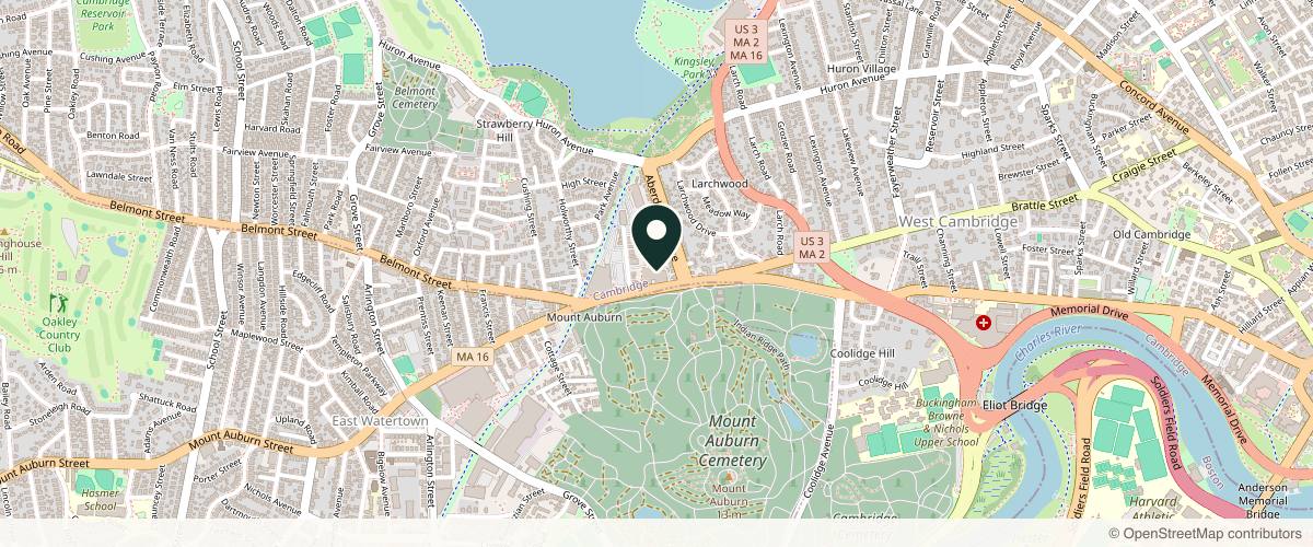 Map showing Cambridge Oral & Facial Surgery Center in Boston, Massachusetts