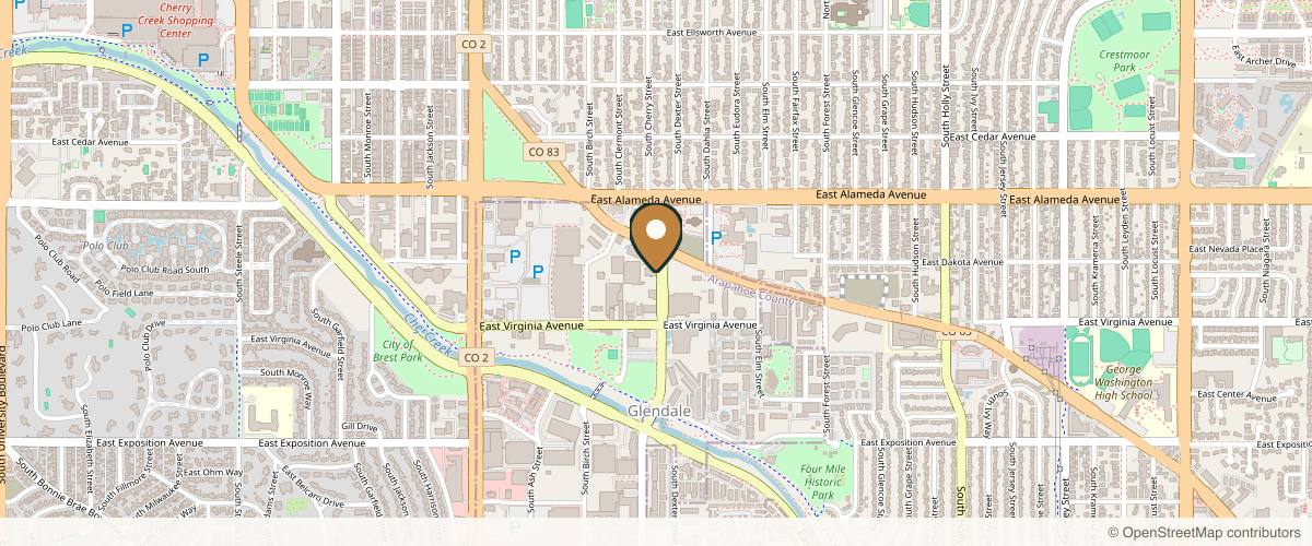 Map showing Campanile Plastic Surgery: Dr. Francesco Campanile in Denver, Colorado
