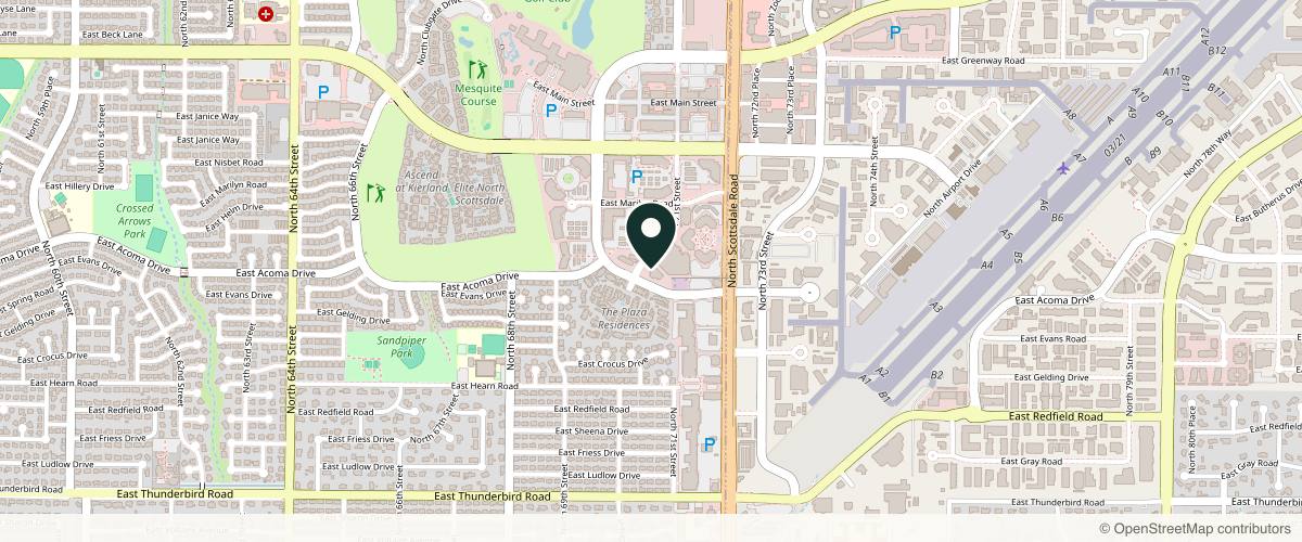 Map showing Caniglia Facial Plastic Surgery in Scottsdale, Arizona