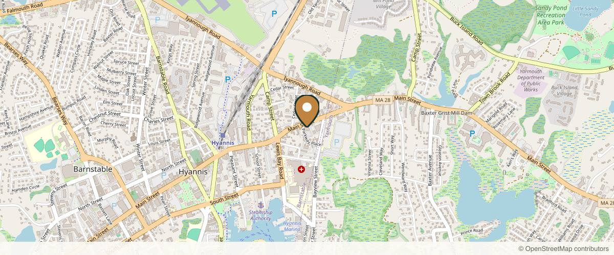 Map showing Cape Cod Plastic Surgery Inc in Cape Cod, Massachusetts
