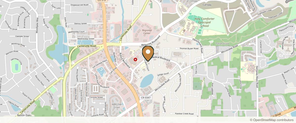 Map showing Capital City Surgery Center of Florida LLC in Tallahassee, Florida