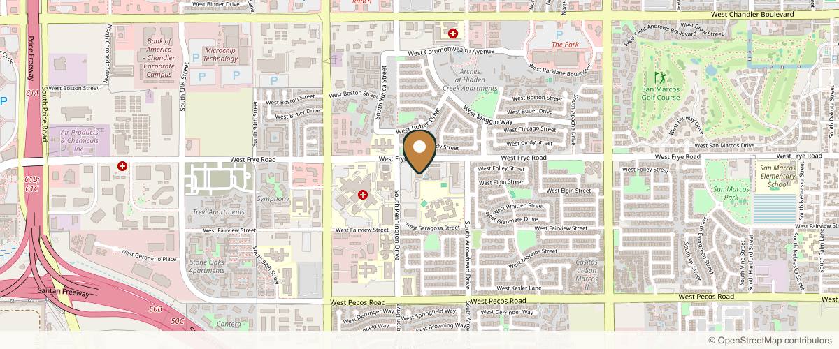 Map showing Caren Az Beauty Injector in Chandler, Arizona