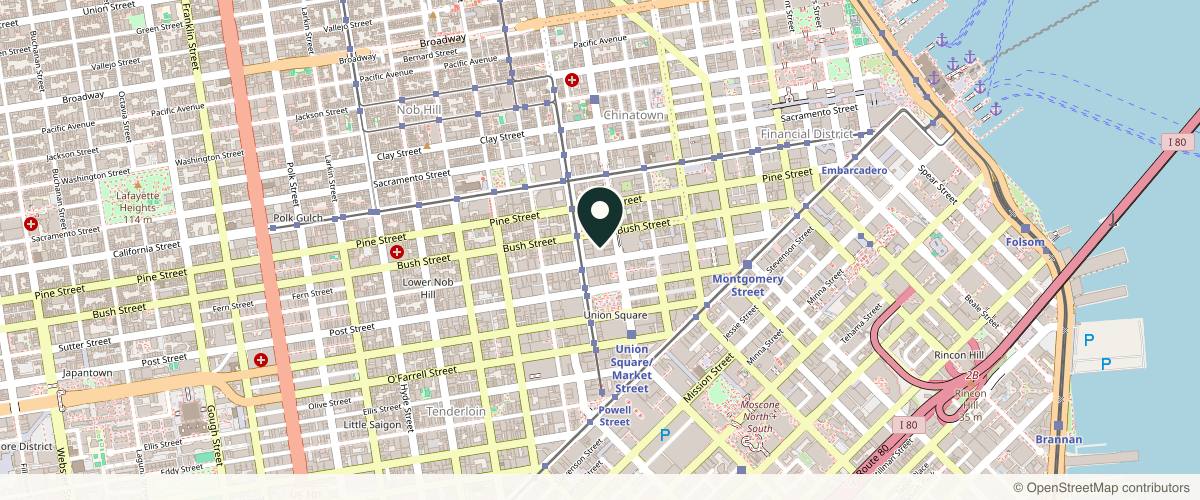 Map showing Caren Campbell MD Dermatology in San Francisco, California
