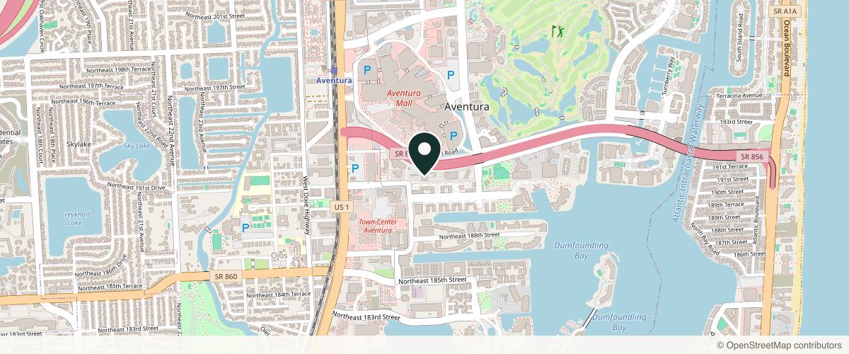 Map showing Carlos Cohen, MD, PA in Aventura, Florida
