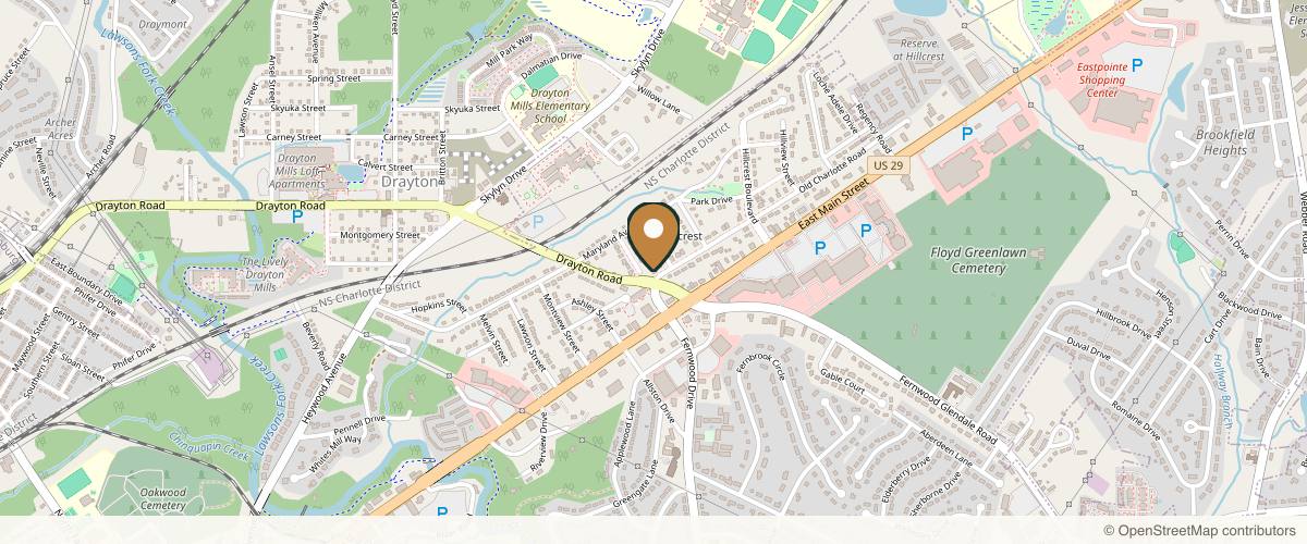 Map showing Carolinas Center for Oral & Facial Surgery in Spartanburg, South Carolina