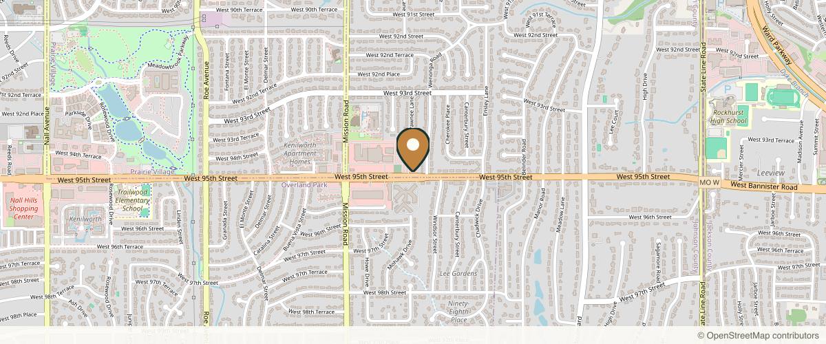 Map showing Carson Williams, MD Facial Plastic Surgery in Kansas City, Missouri