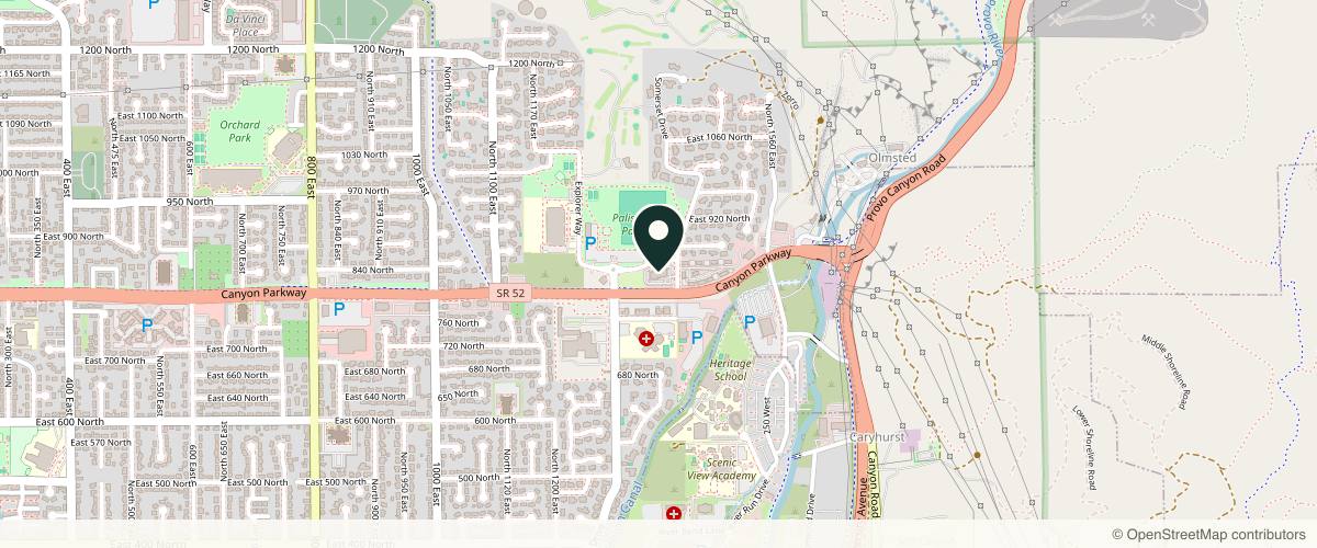 Map showing Cascade Cosmetic Surgery Center: Trenton C. Jones, MD in Provo, Utah