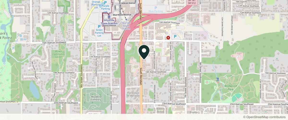 Map showing Cascade Eye & Skin Centers, PC in Tacoma, Washington