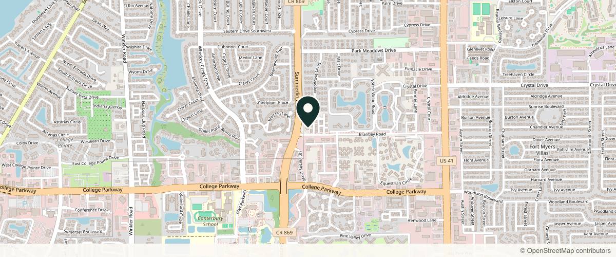 Map showing Casey Cosmetic Surgery in Bonita Springs, Florida