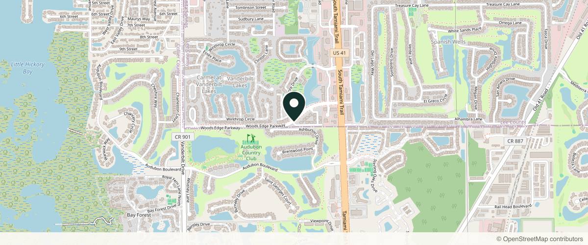 Map showing Casey Cosmetic Surgery in Bonita Springs, Florida
