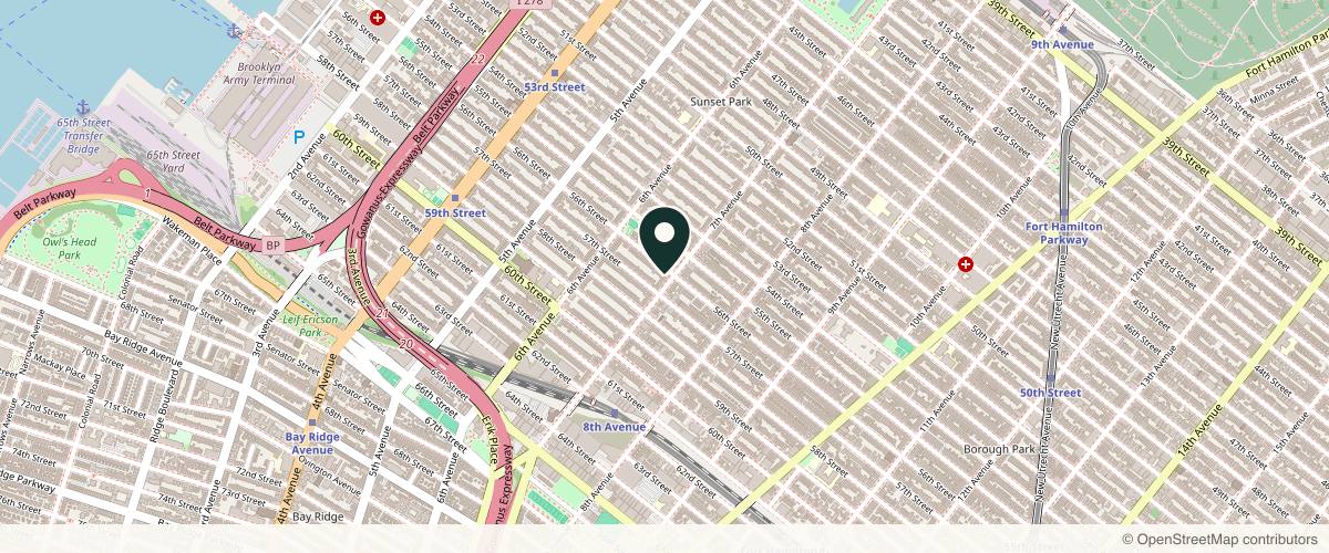 Map showing Century Dermatology 清清皮肤诊所 in Brooklyn, New York