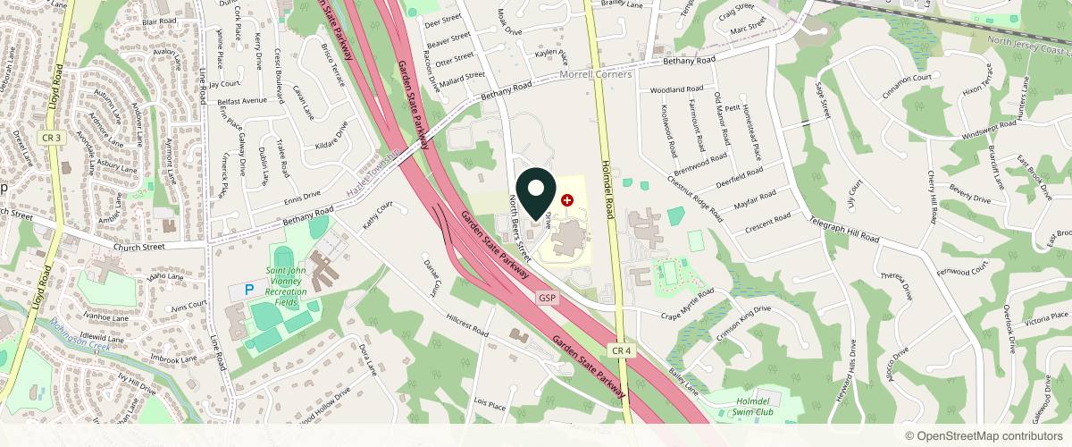 Map showing Certified Dermatology in Red Bank, New Jersey