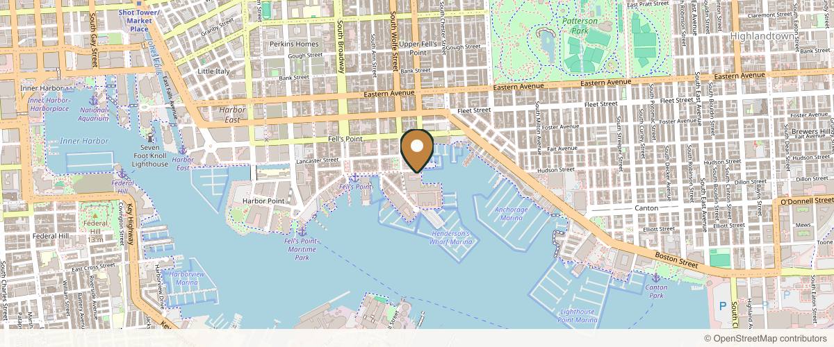 Map showing Charm City Plastic Surgery in Baltimore, Maryland