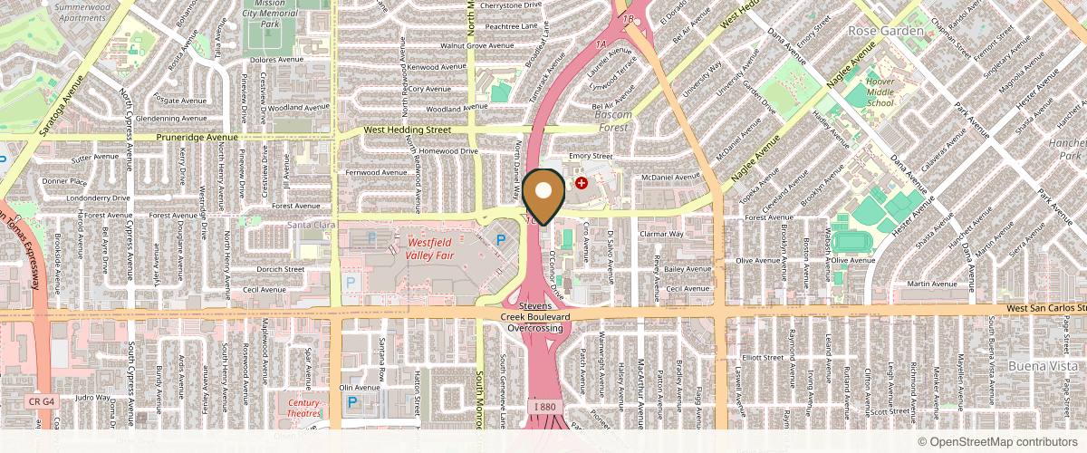 Map showing Chase Lay, MD | Facial Plastics & Asian Eyelid Surgery in San Jose, California