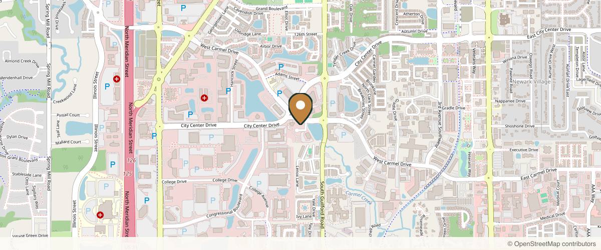 Map showing Chegar Facial Plastic Surgery in Carmel, Indiana
