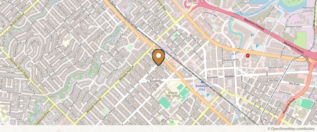Map showing Cheng Plastic Surgery in San Mateo, California
