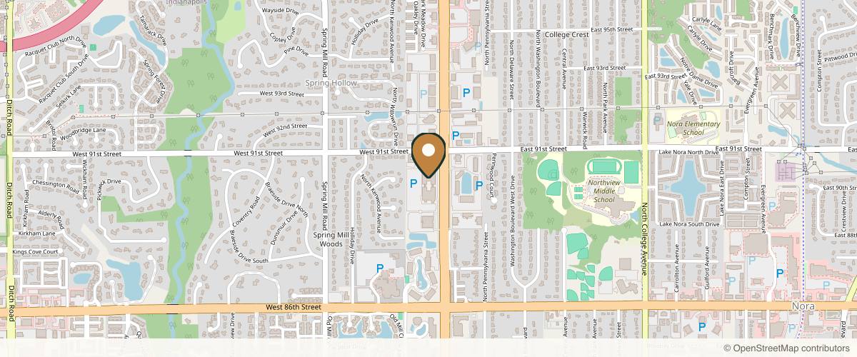 Map showing Chernoff Cosmetic Surgery in Indianapolis, Indiana