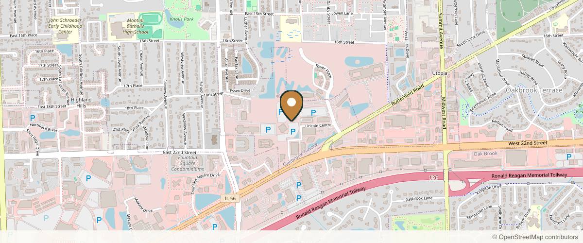 Map showing Chicago Institute Of Plastic Surgery in Oak Brook, Illinois
