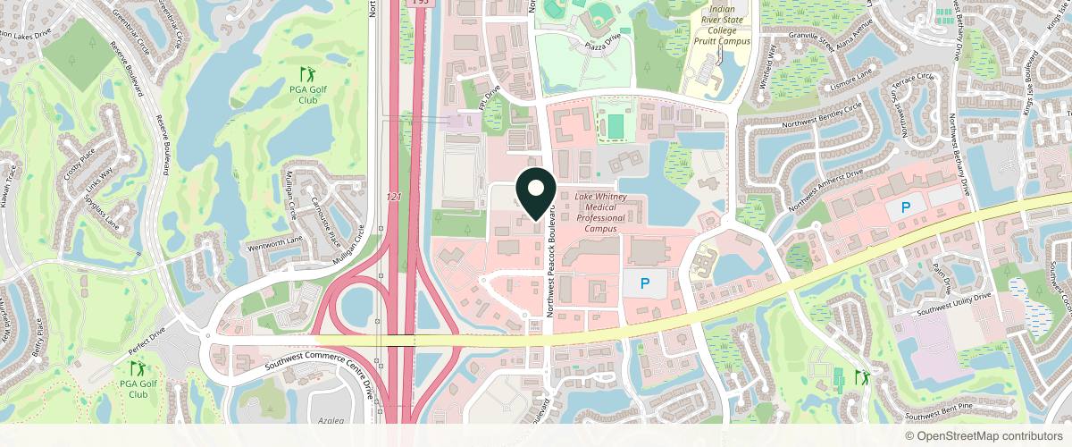 Map showing Christopher Cromwell, MD in Port St. Lucie, Florida