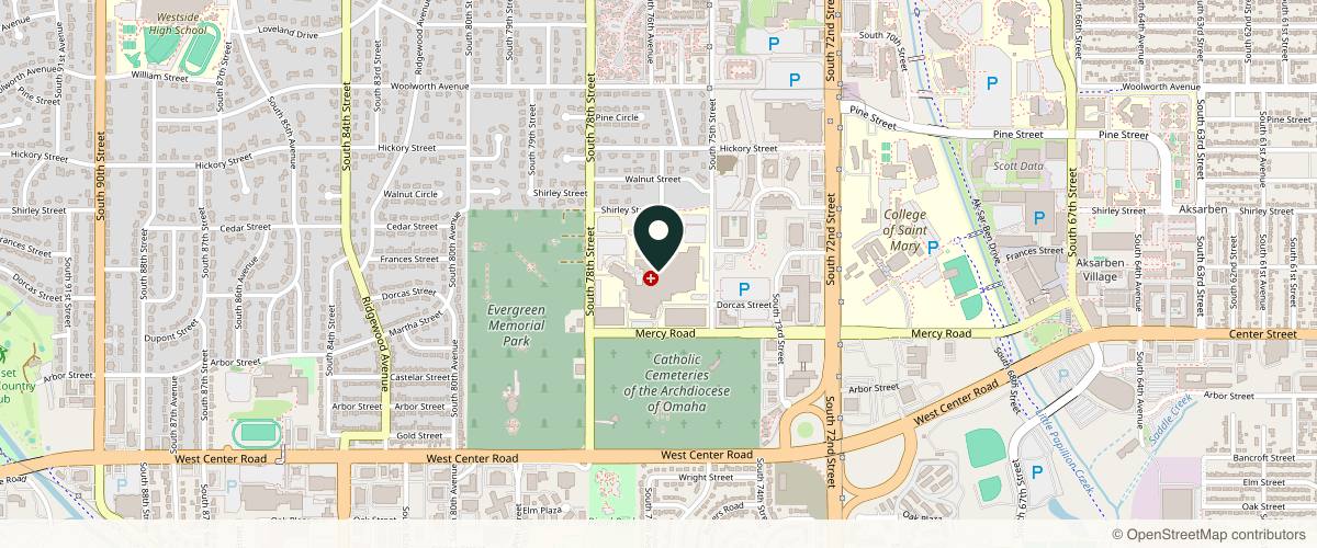 Map showing Christopher Huerter, MD in Omaha, Nebraska