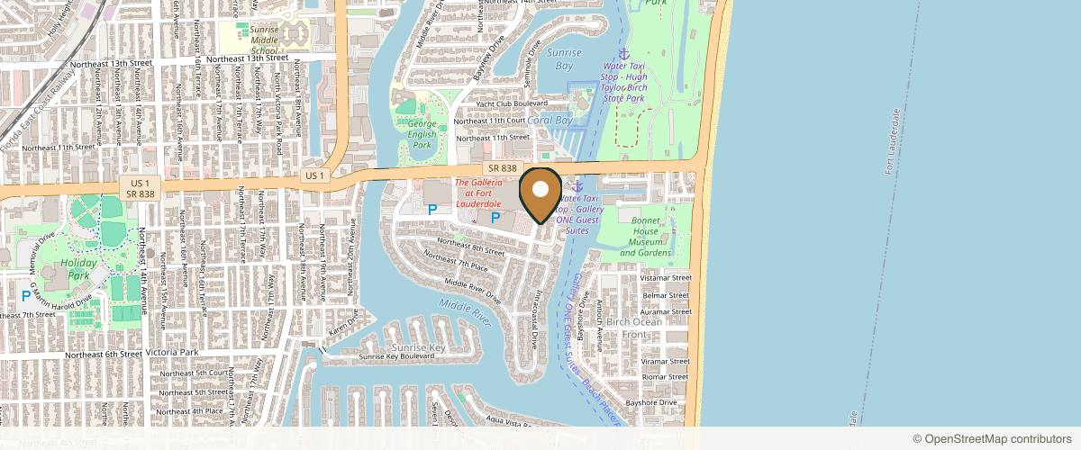 Map showing Christopher J. Low, M.D,. in Fort Lauderdale, Florida
