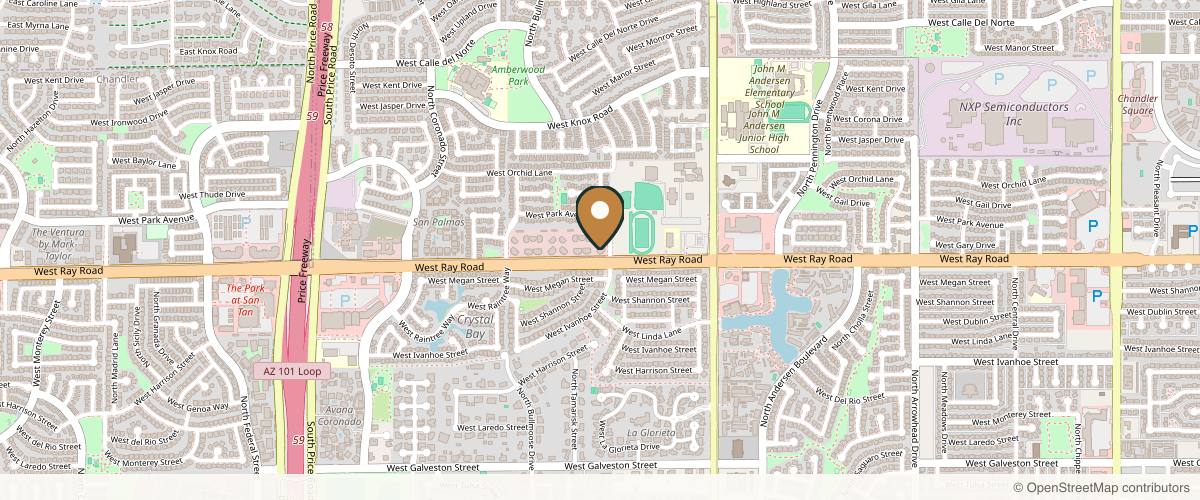 Map showing Ciao Bella Cosmetic Surgery in Gilbert, Arizona