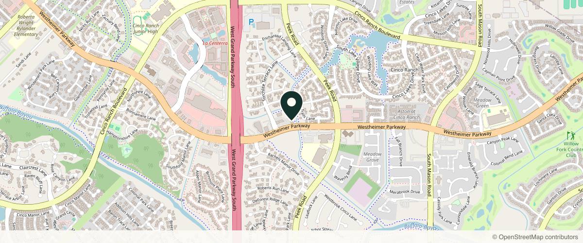 Map showing Cinco Ranch Dermatology in Katy, Texas